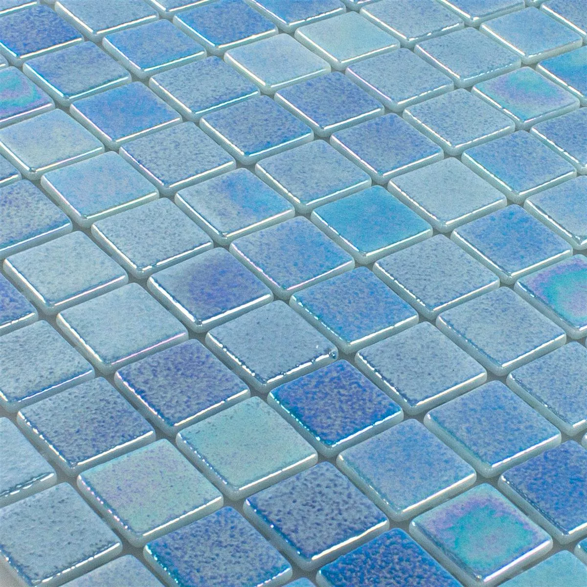 Vzorek Sklo Plavecký Bazén Mozaika McNeal Světle Modrá 25