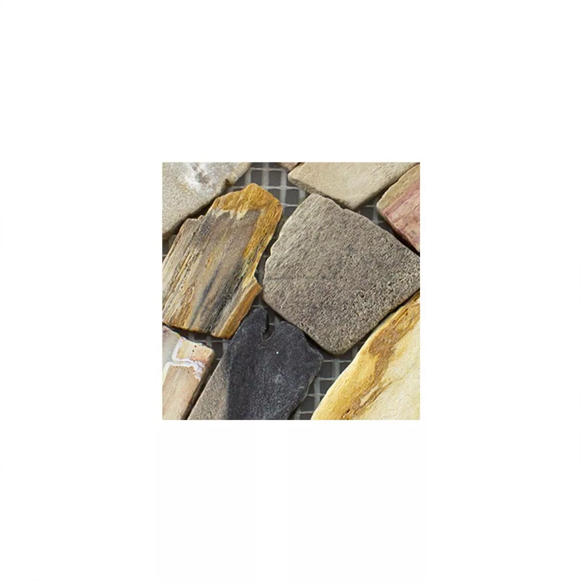 Vzorek Mramorové Úlomky Mozaiková Dlaždice Erdenet Hnědá Béžová