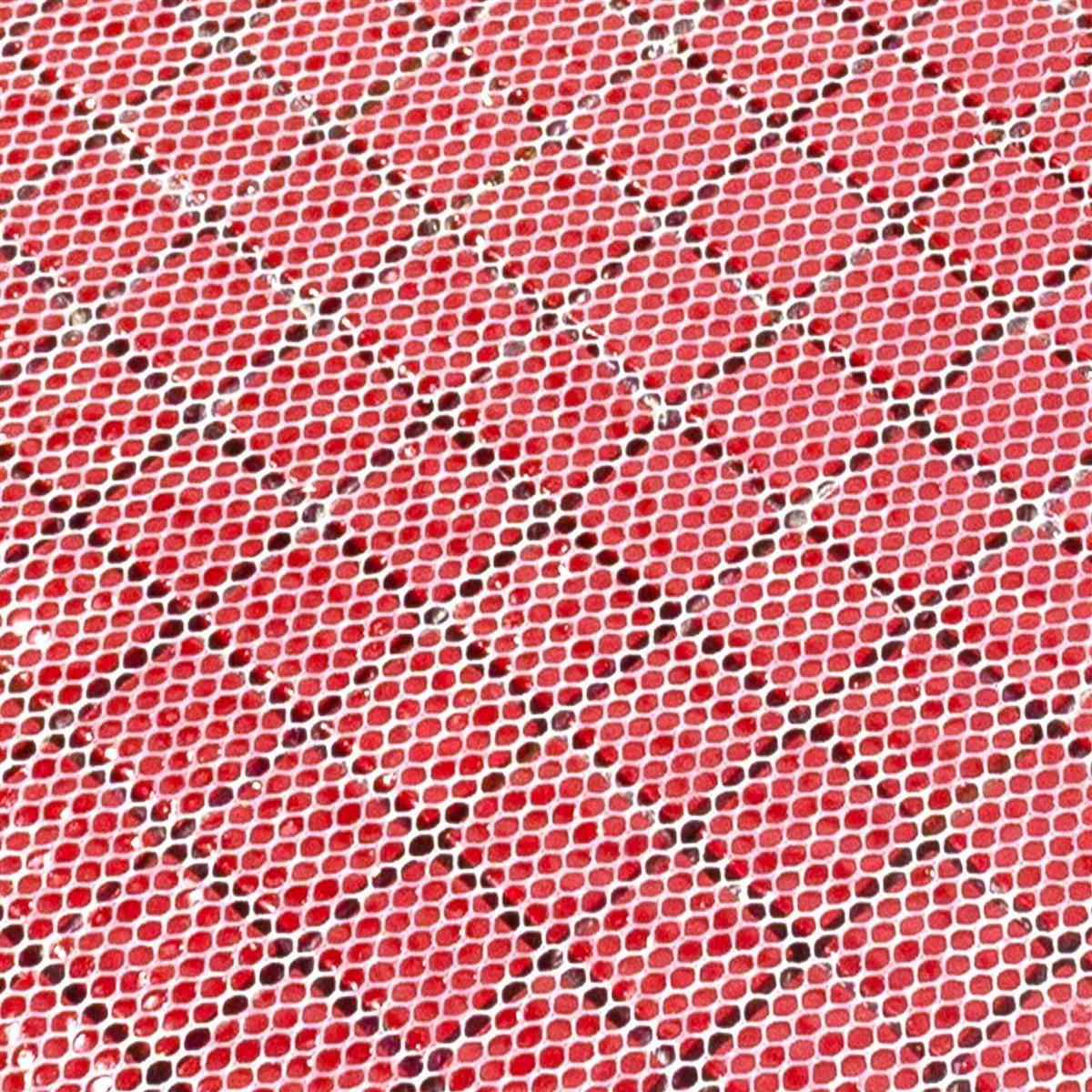 Skleněná Mozaika Dlaždice Santa Cruz Strukturovaný Červená