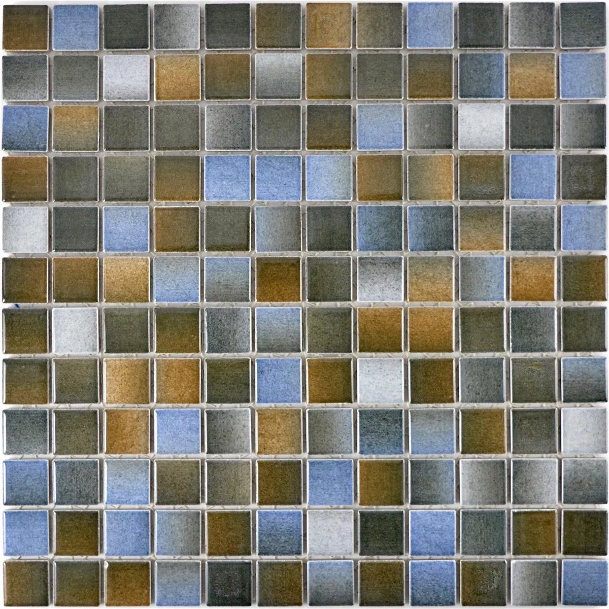 Vzorek Keramika Mozaiková Dlaždice Picasso Hnědá Modrá