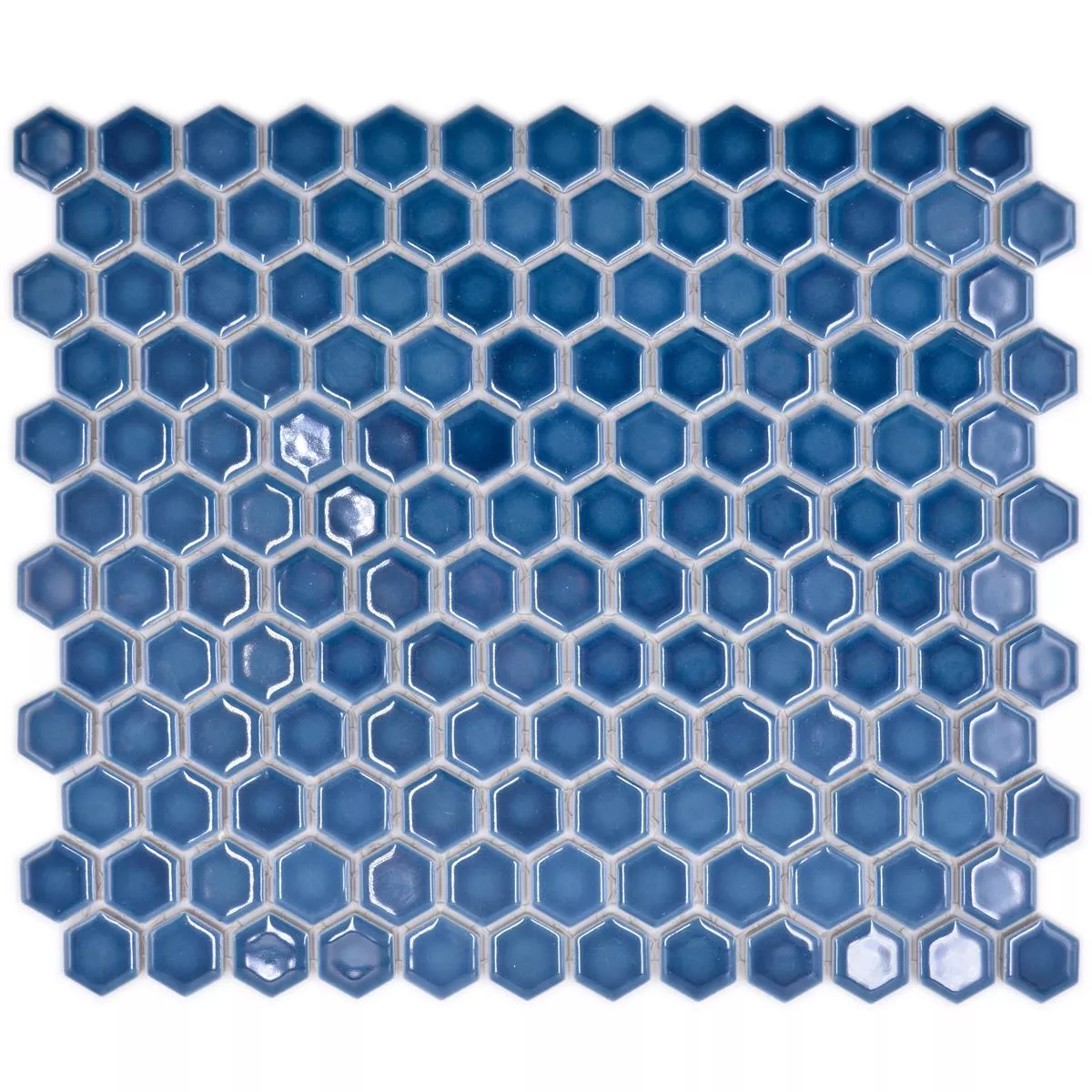Vzorek z Keramická Mozaika Salomon Šestiúhelník Modrá Zelená H23