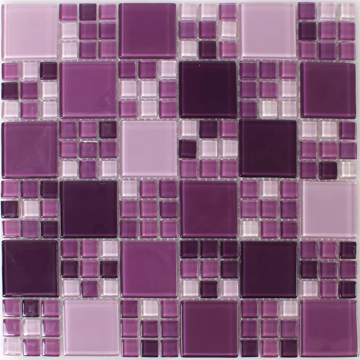 Vzorek Skleněná Mozaika Dlaždice Purple Mix