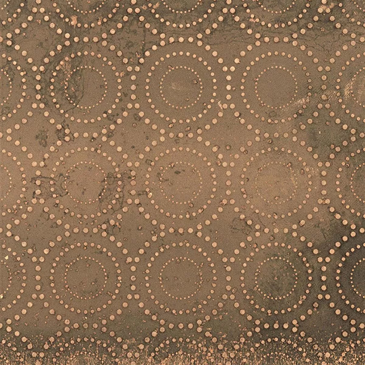 Podlahové Dlaždice Chicago Kovový Vzhled Bronzová R9 - 18,5x18,5cm - 4