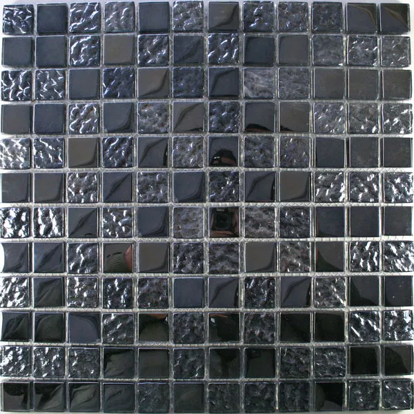 Skleněná Mozaika Dlaždice Oslo Kov Bubnovaný