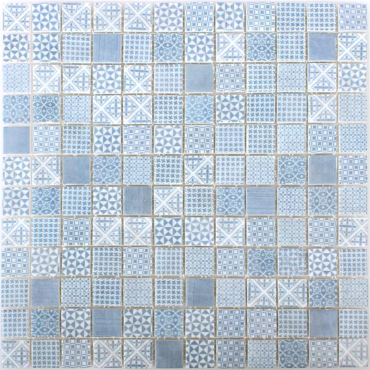 Vzorek Skleněná Mozaika Dlaždice Malard Modrá
