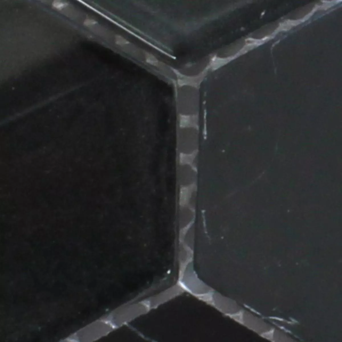 Vzorek Mozaiková Dlaždice Šestiúhelník Sklo Přírodní Kámen Černá 3D