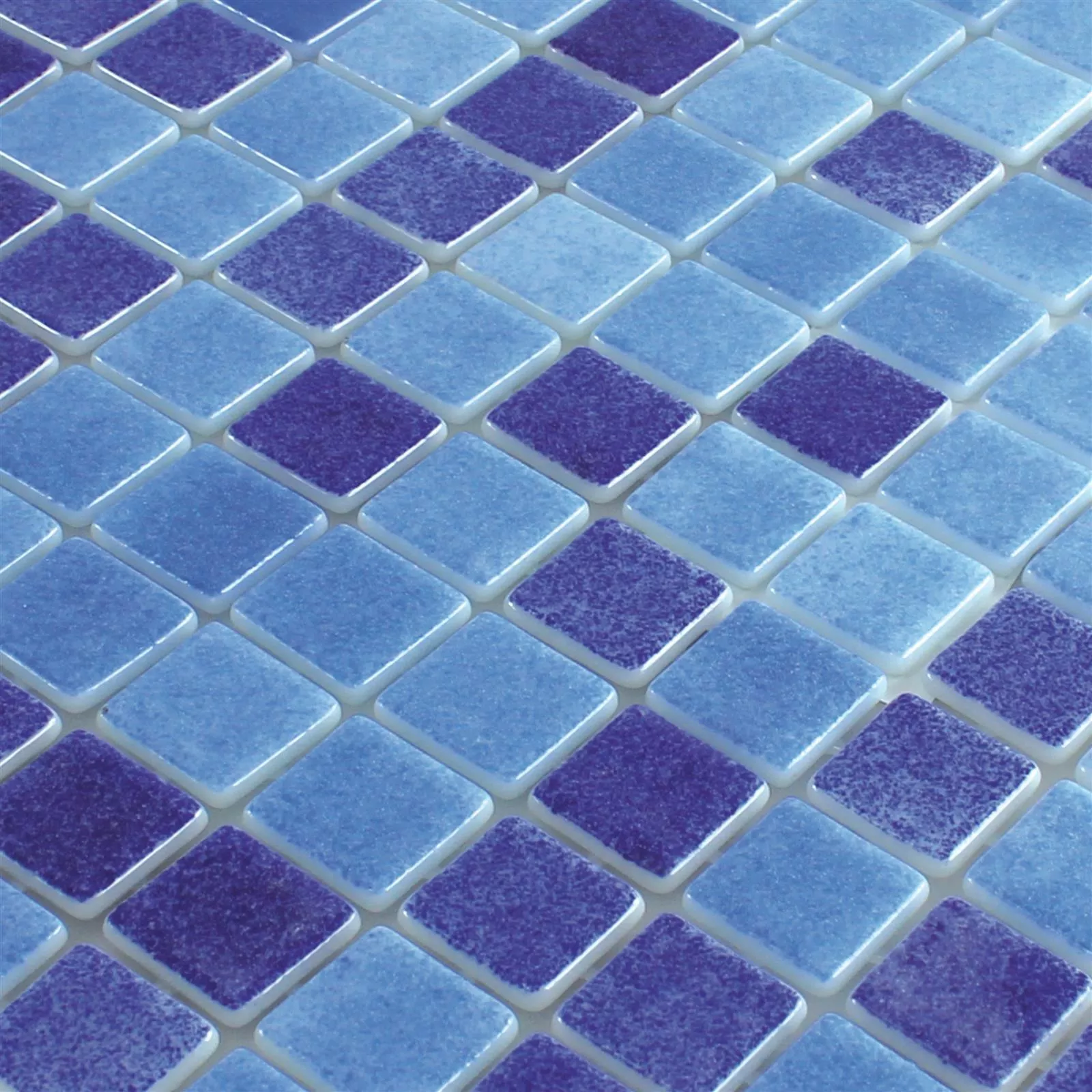 Vzorek Sklo Plavecký Bazén Mozaika Lagune R11C Modrá Mix
