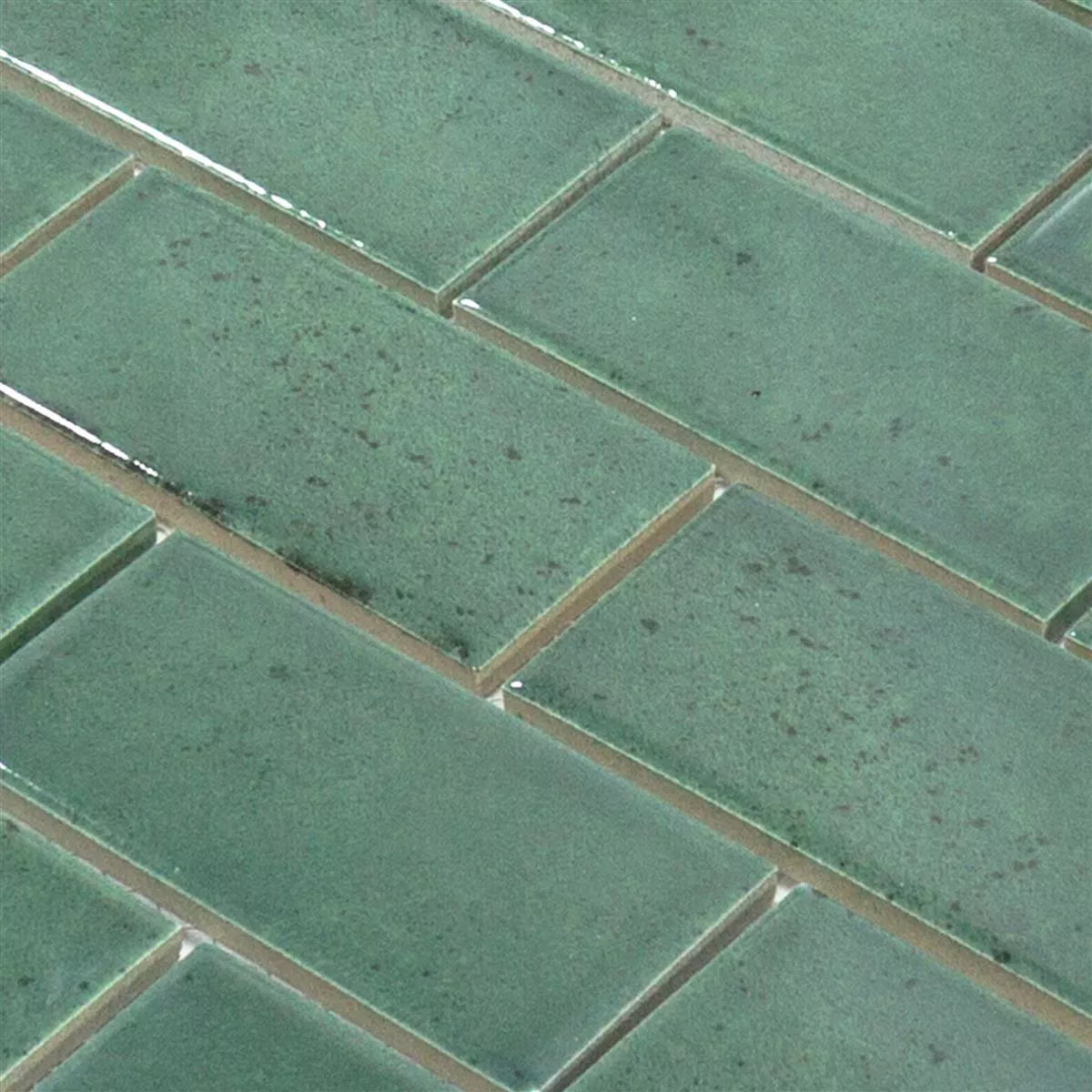 Keramika Mozaiková Dlaždice Eldertown Brick Tmavě Zelená