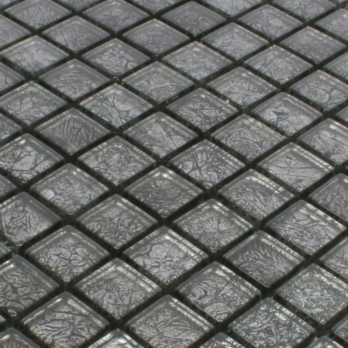Mozaiková Dlaždice Sklo Kandila Černá 23x23x8mm