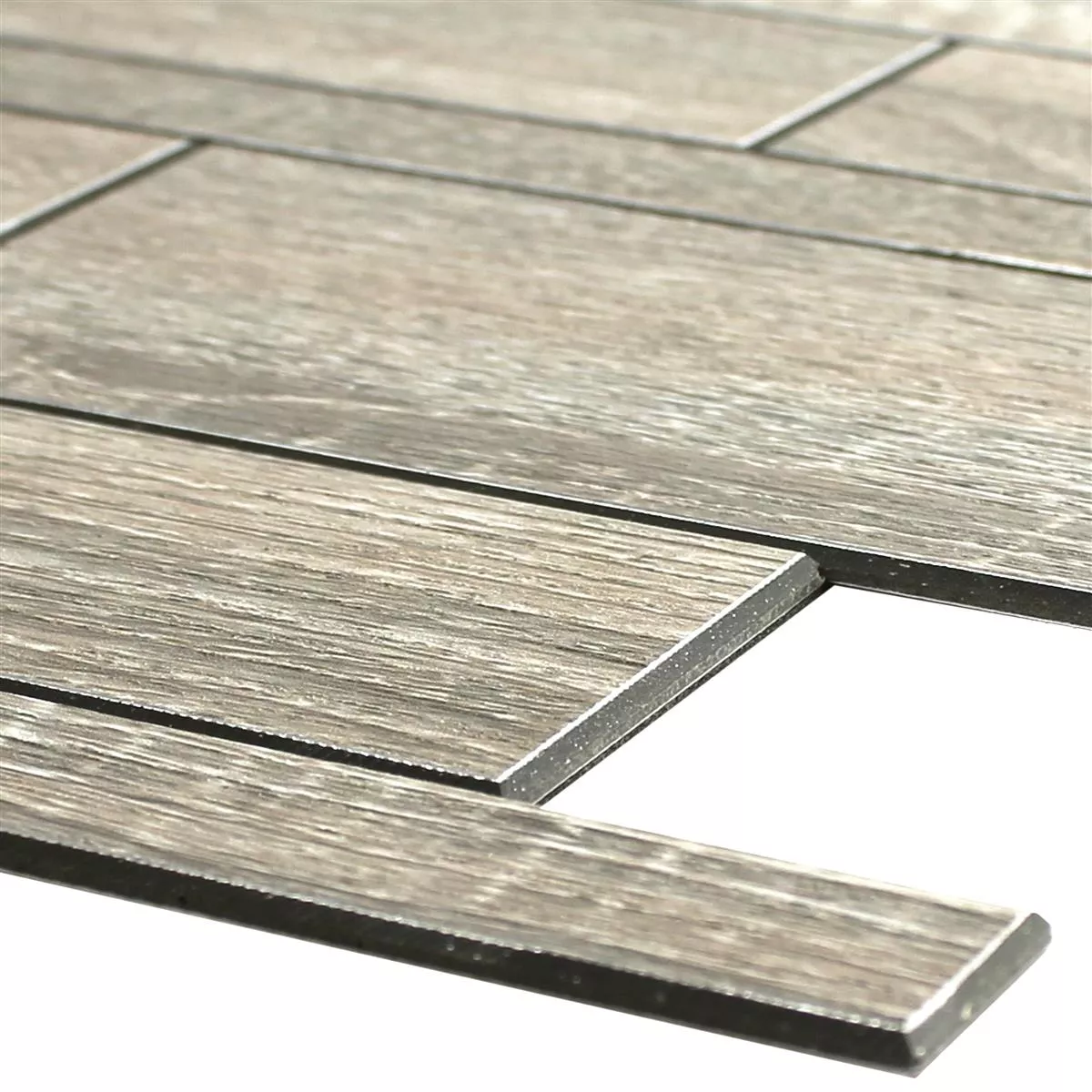 Dřevěný Vzhled Mozaiková Dlaždice Richland Samolepicí Šedá