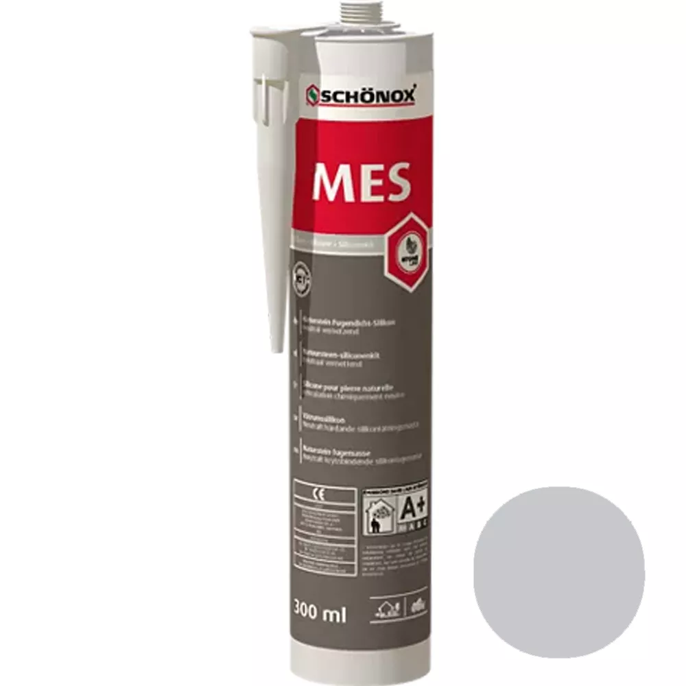 Schönox MES silikonový tmel na mramorové spáry stříbrošedý 300ml Schönox MES silikonový tmel na mramorové spáry stříbrošedý 300ml