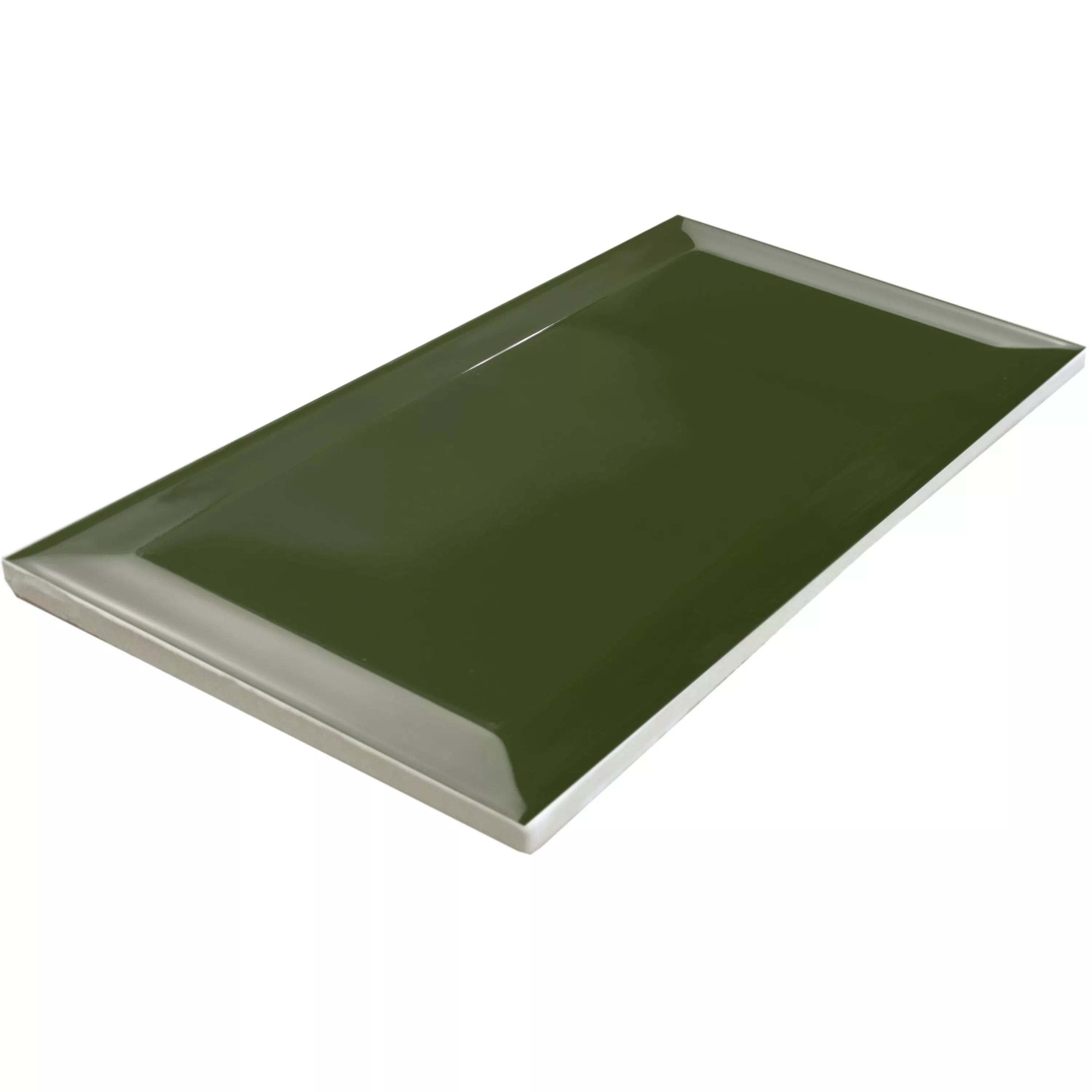 Vzorek Metro Nástěnné Obklady Brussel Fazeta 10x20x0,7cm Verde Botella