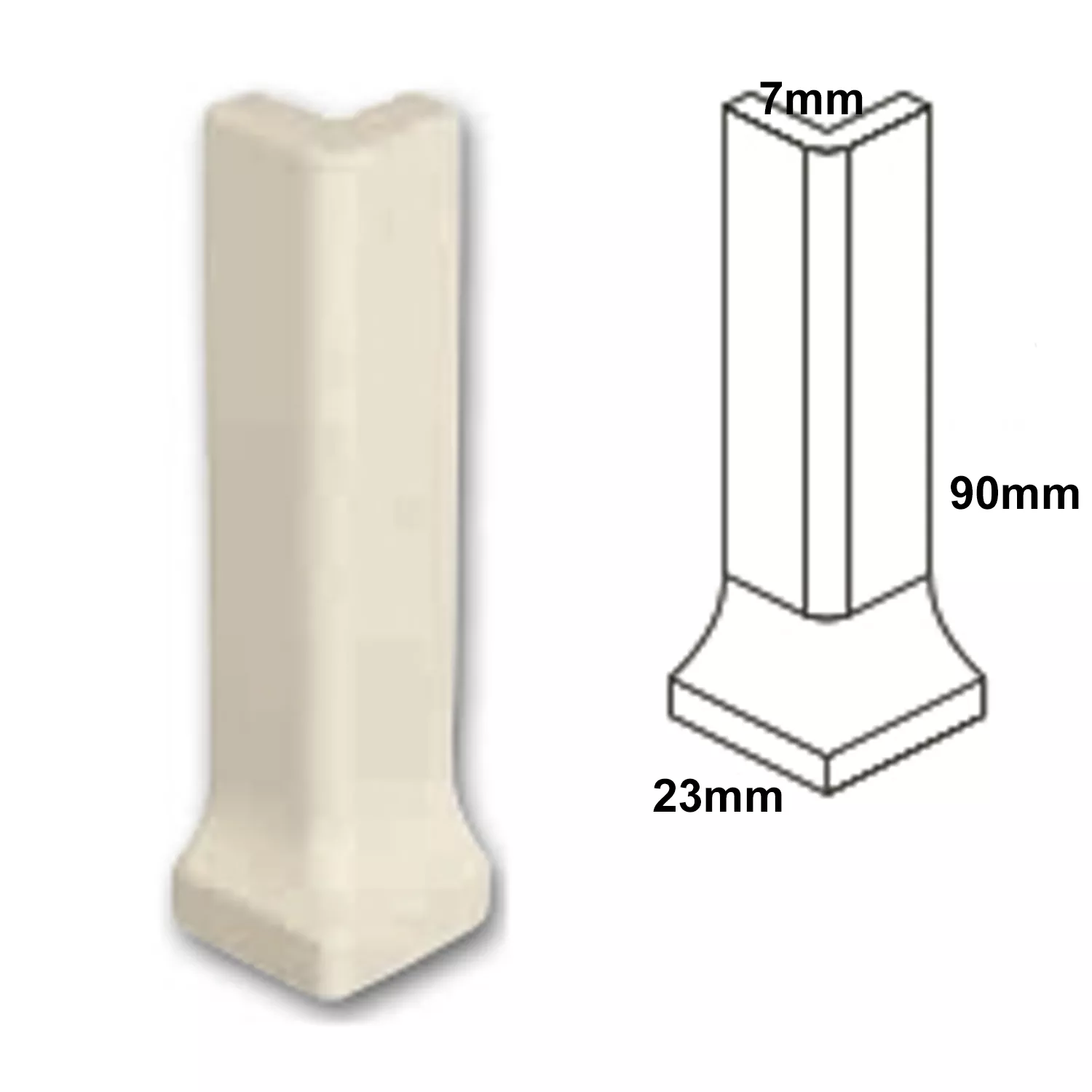 Vnější Roh Courage Šedá Matný 2,3x9cm Vnější Roh Courage Šedá Matný 2,3x9cm