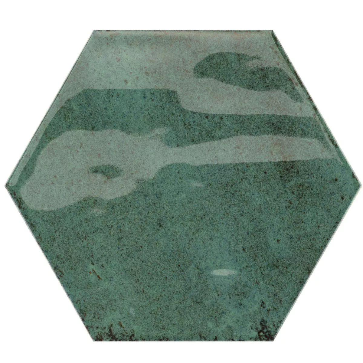 Nástěnné Obklady Arosa Lesklá Zvlněné Šestiúhelník Smaragdová Zeleň 17,3x15cm