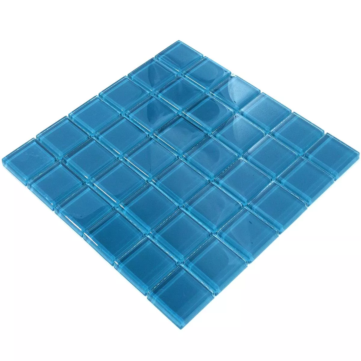 Skleněná Mozaika Dlaždice Melmore Modrá