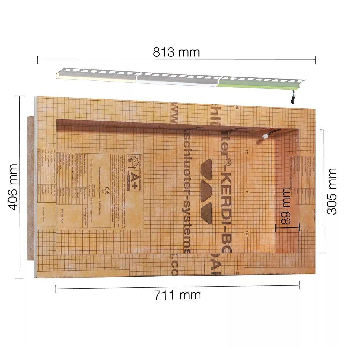 Schlüter Kerdi Board NLT výklenek set LED osvětlení