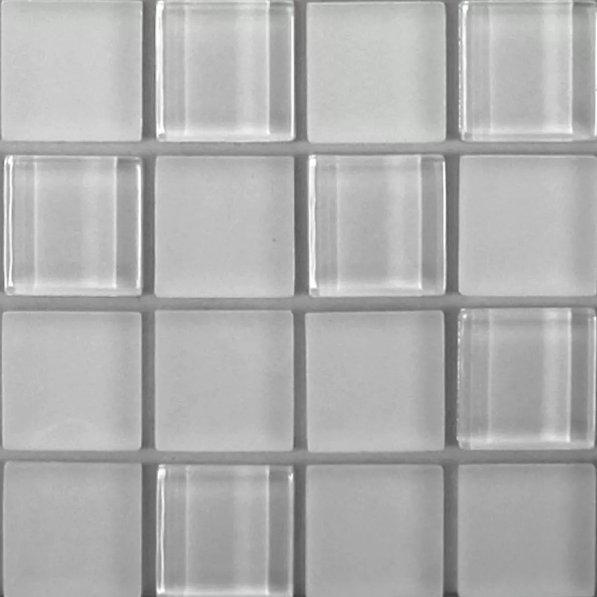 Vzorek Samolepicí Skleněná Mozaika Bílá