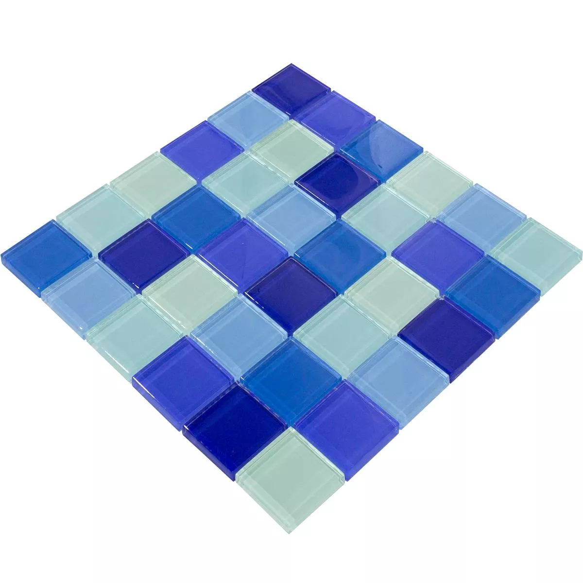 Skleněná Mozaika Dlaždice Glasgow Modrá Mix