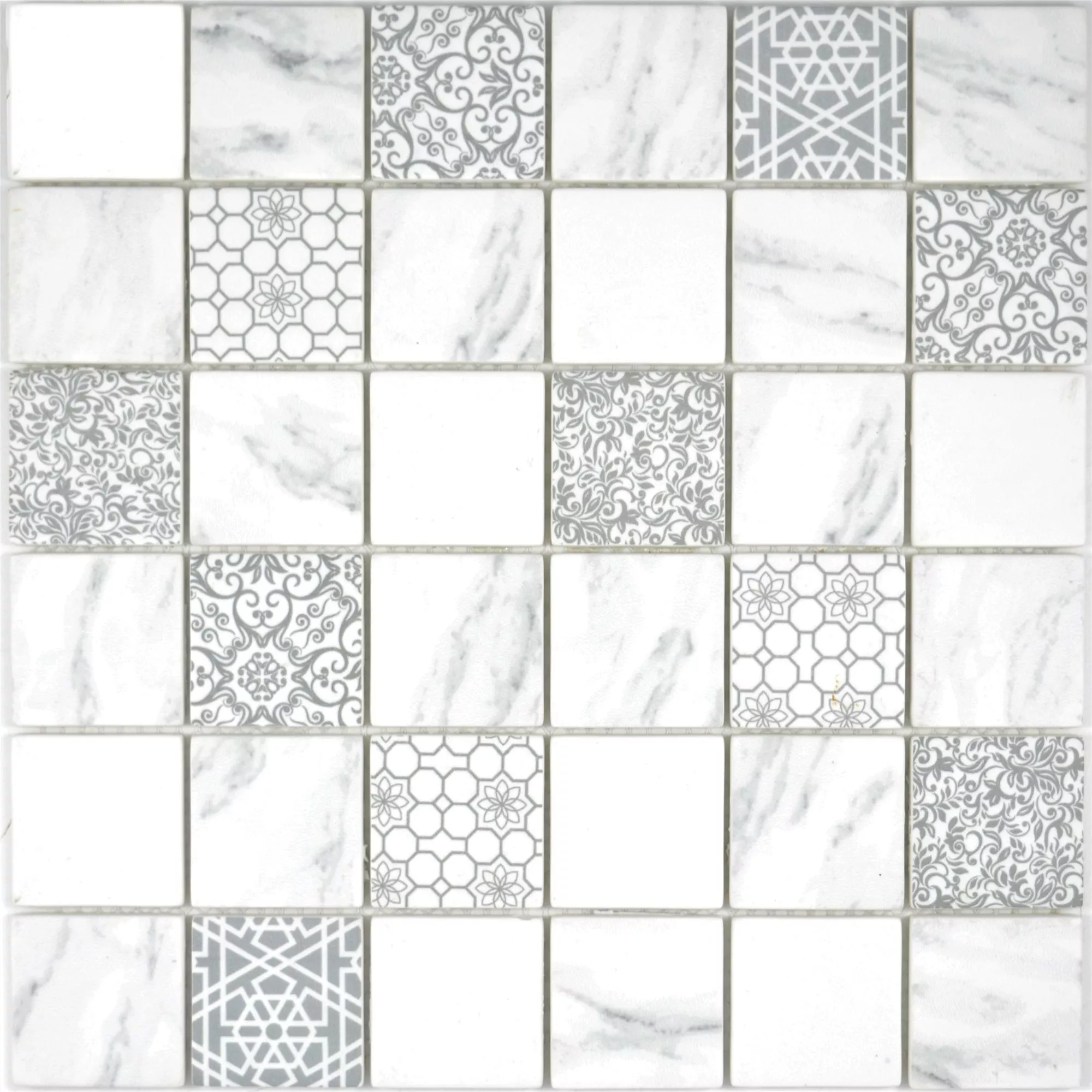 Skleněná Mozaika Dlaždice Acapella Carrara Čtverec