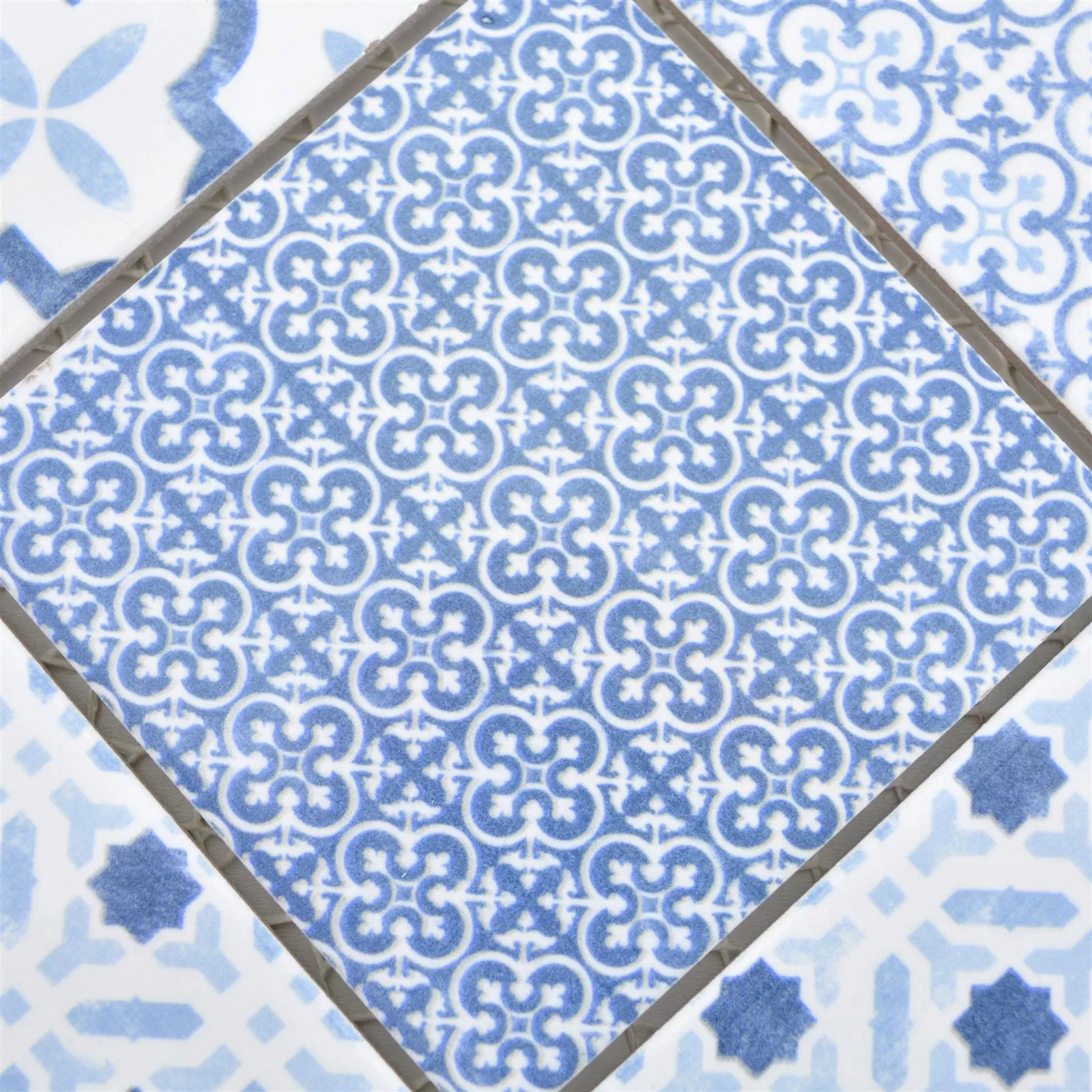 Vzorek Keramika Mozaiková Dlaždice Romantica Retro Blue
