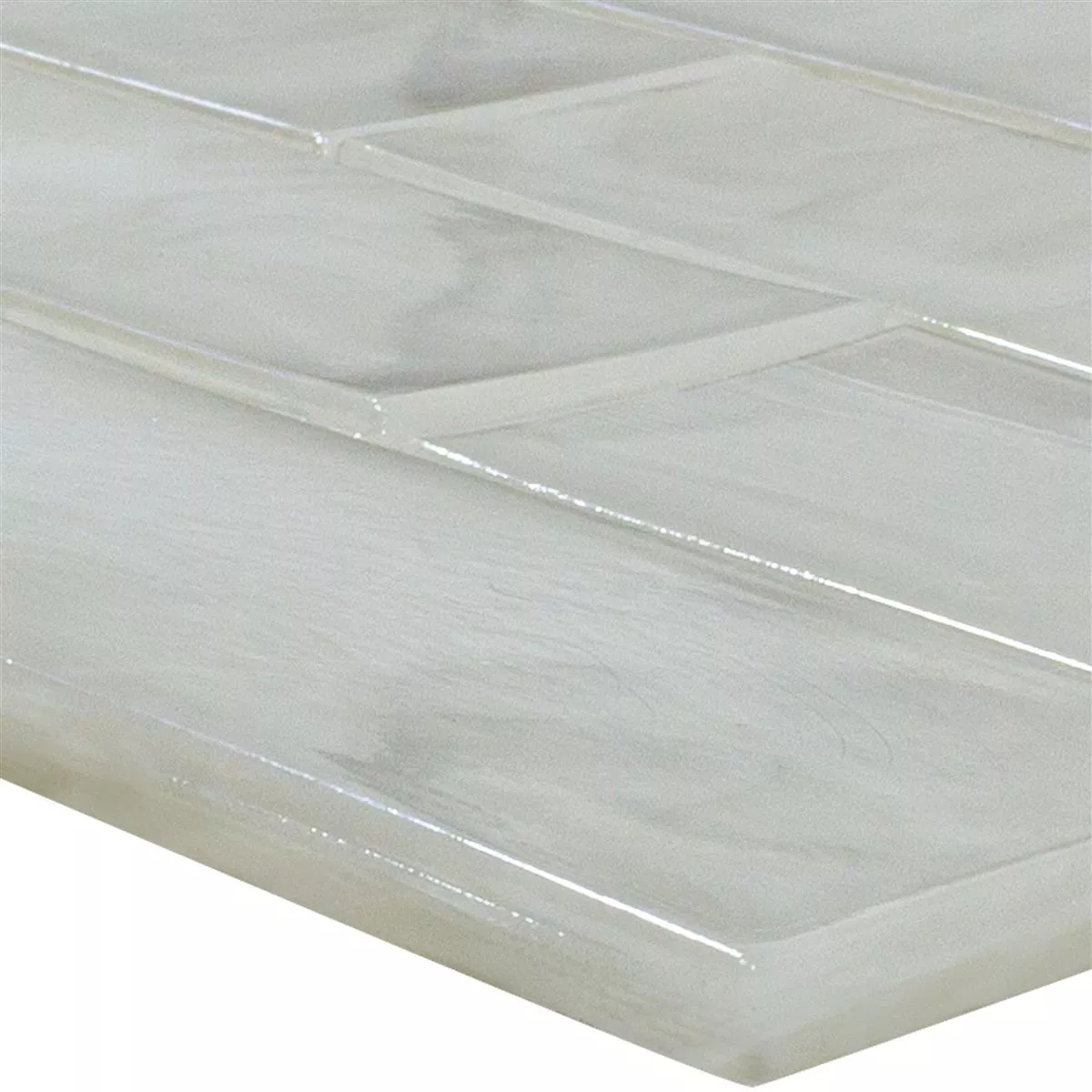 Skleněná Mozaika Dlaždice Andalucia Brick Bílá Skleněná Mozaika Dlaždice Andalucia Brick Bílá