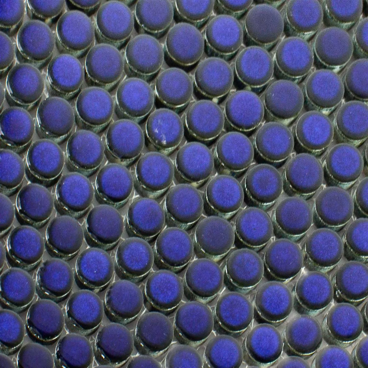 Keramická Mozaika Dlaždice Joplin Knoflíková Zaoblený Modrý