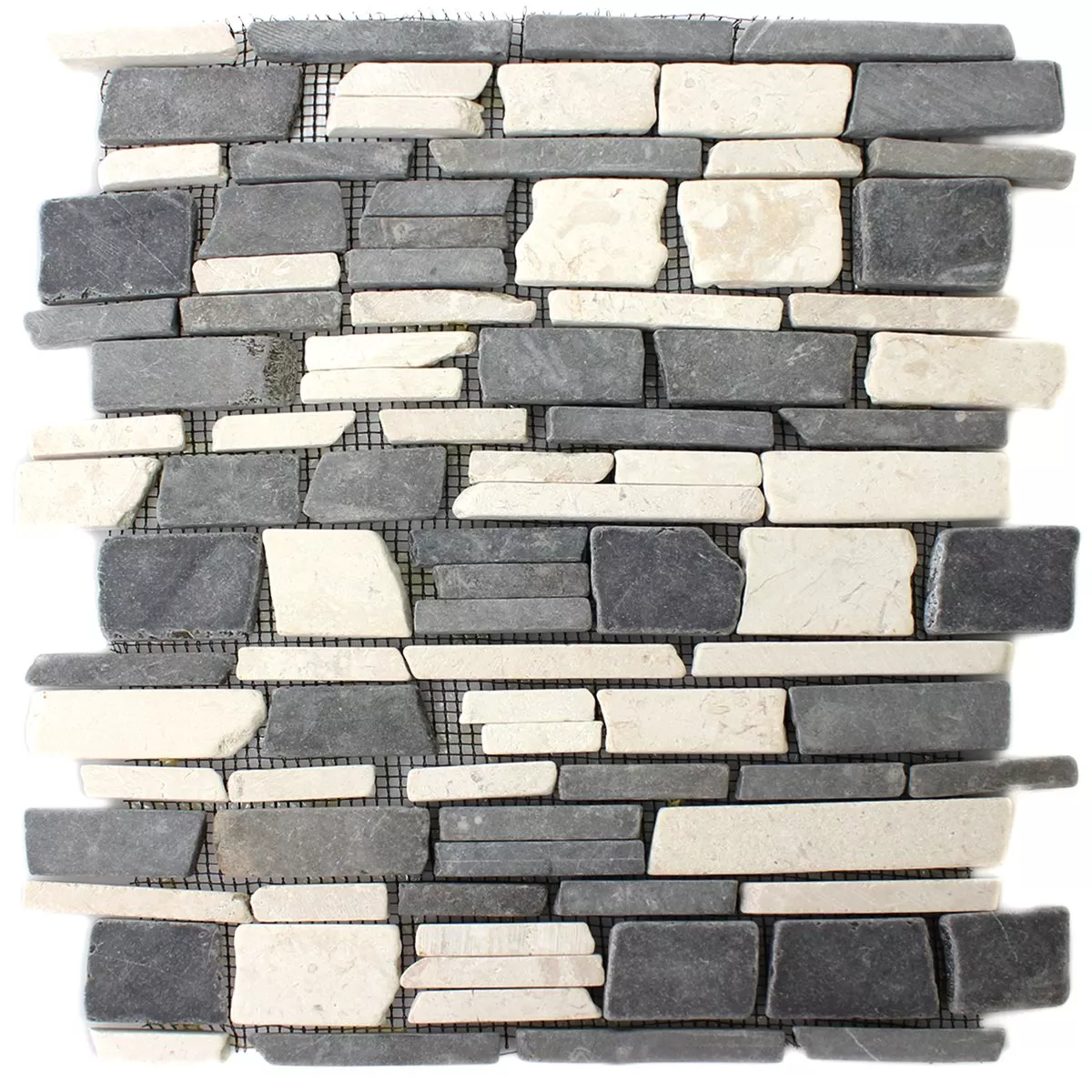 Mozaiková Dlaždice Mramor Přírodní Kámen Brick Biancone Java