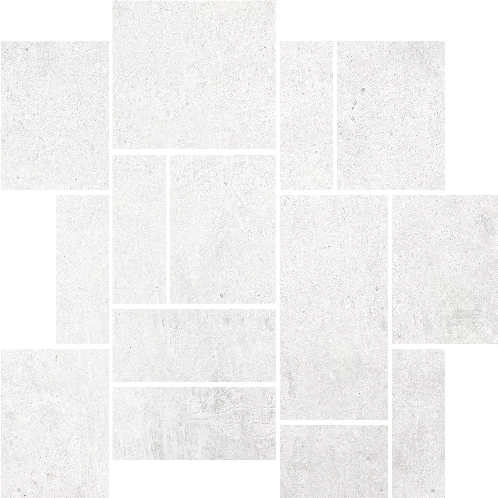 Keramická Mozaika Freeland Kámen Vzhled R10/B Bílá Vzor Pokládky