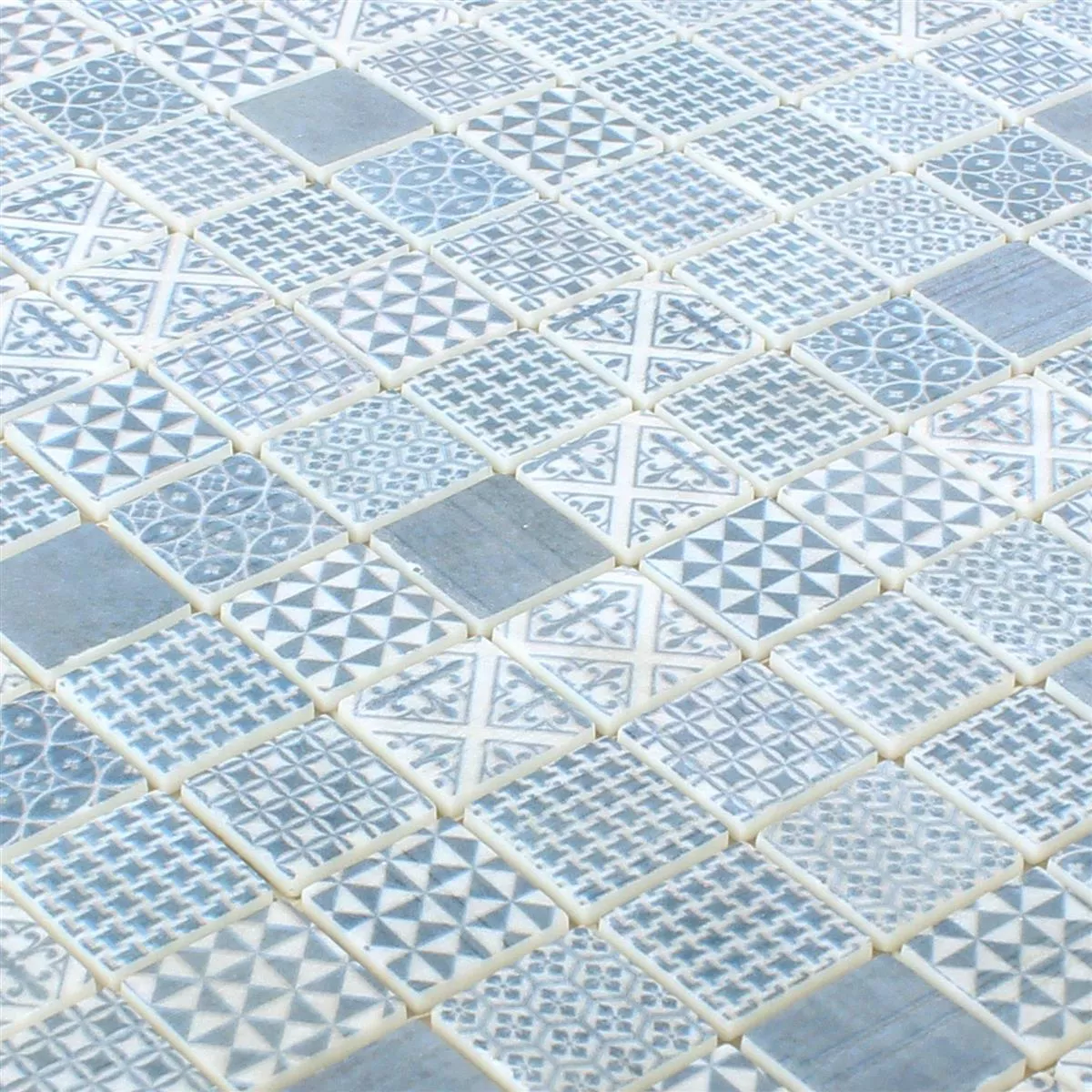 Vzorek Skleněná Mozaika Dlaždice Malard Modrá