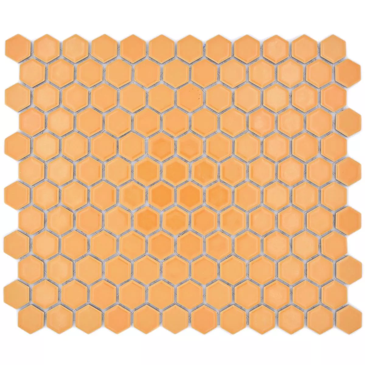 Vzorek z Keramická Mozaika Salomon Šestiúhelník Okr Oranžová H23