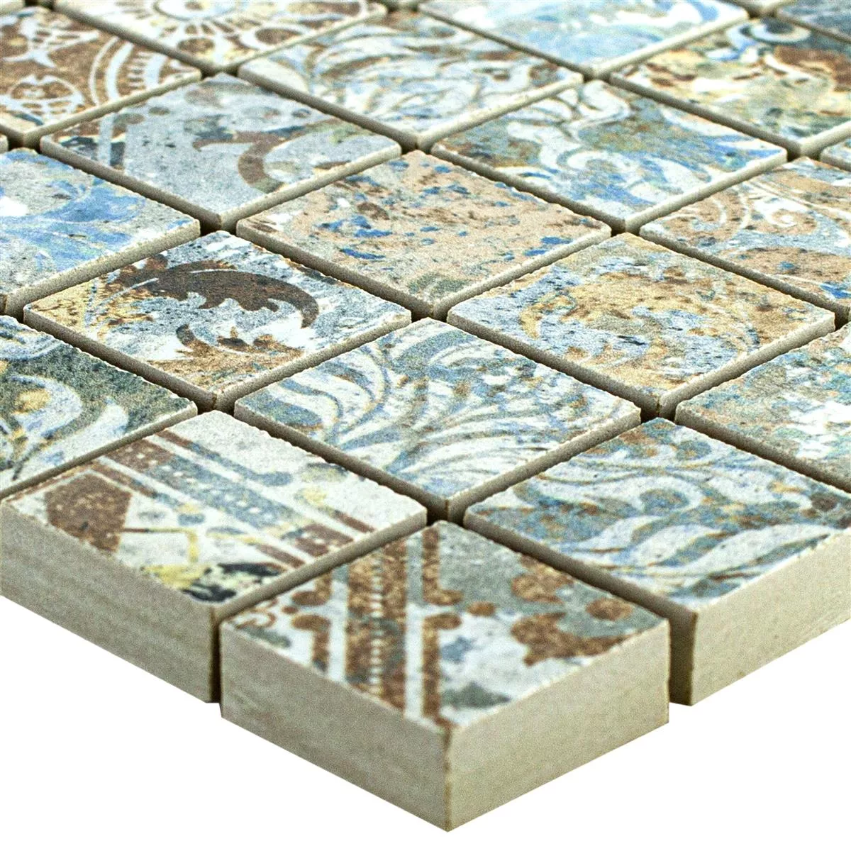 Keramická Mozaika Dlaždice Patchwork Pestrobarevná 25x25mm