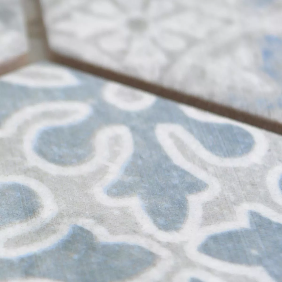 Vzorek Keramické Mozaikové Dlaždice Retro Lawinia Šestiúhelník Modrá