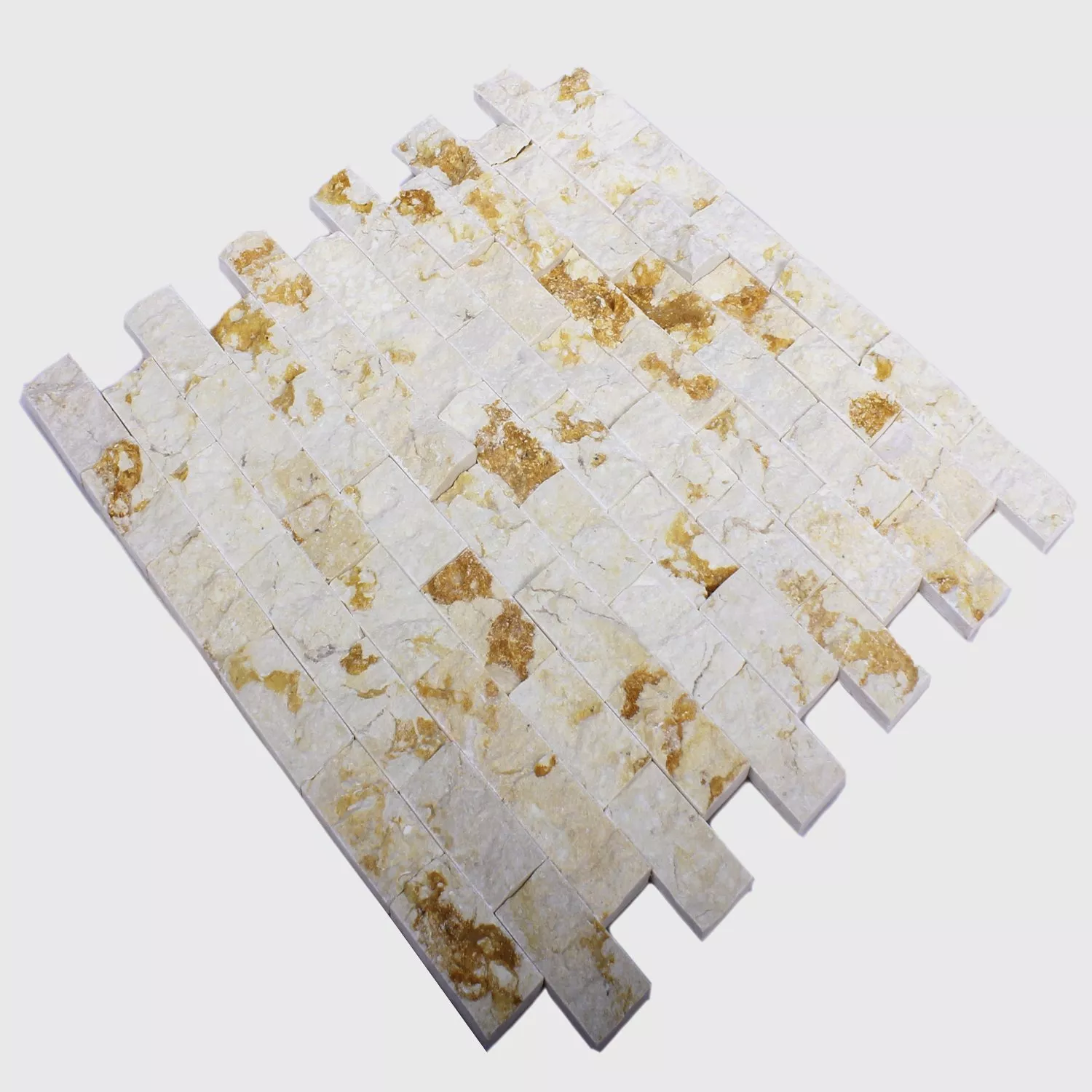Mozaiková Dlaždice Přírodní Kámen Brick Splitface 3D Béžová