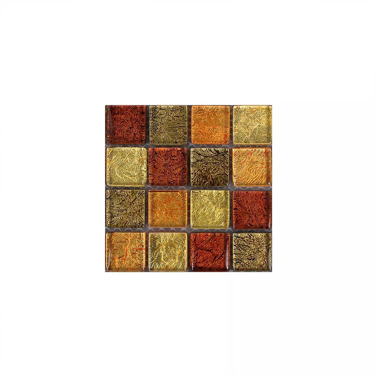 Vzorek Skleněná Mozaika Dlaždice Curlew Žlutá Oranžová 