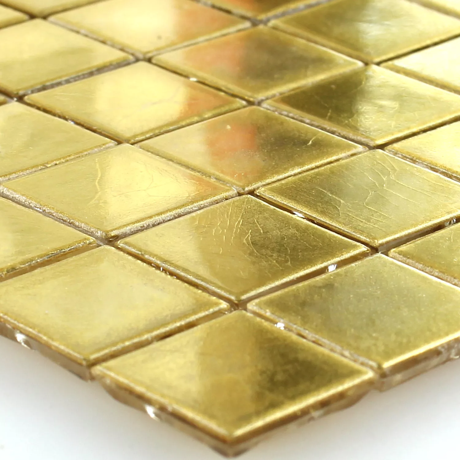 Mozaiková Dlaždice Trend-Vi Sklo Plátek Zlata 24 Karát 2x2cm