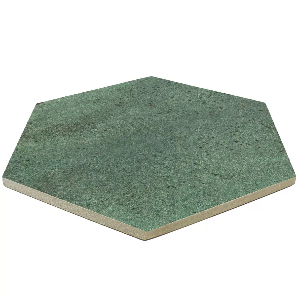 Vzorek Podlahové Dlaždice Arosa Matný Šestiúhelník Smaragdová Zeleň 17,3x15cm