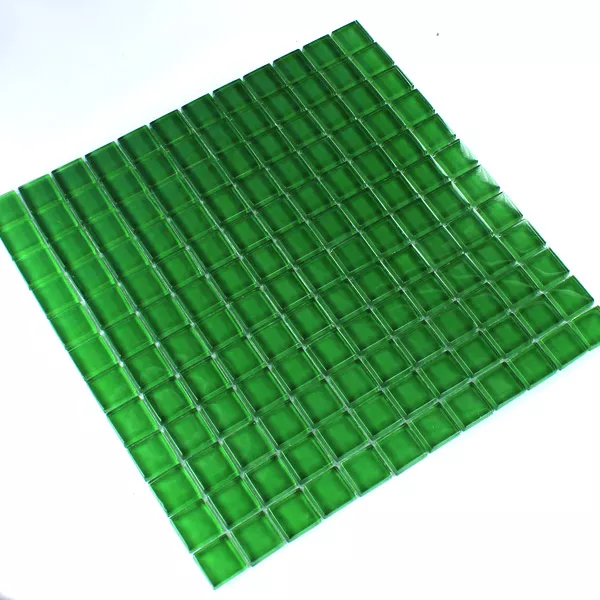 Vzorek Skleněná Mozaika  Zelená Uni