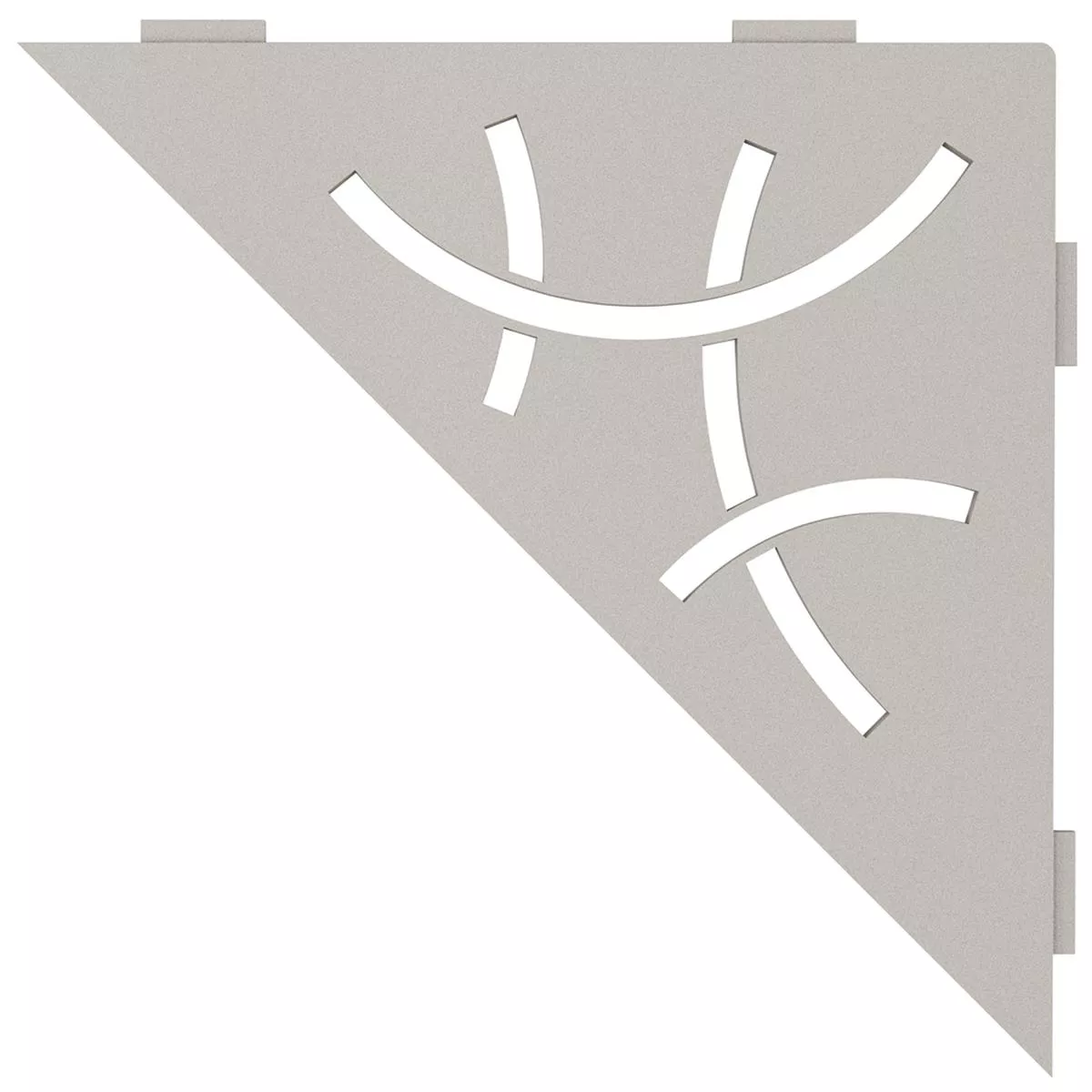 Schlüter nástěnná police trojúhelník 21x21cm křivka béžově šedá