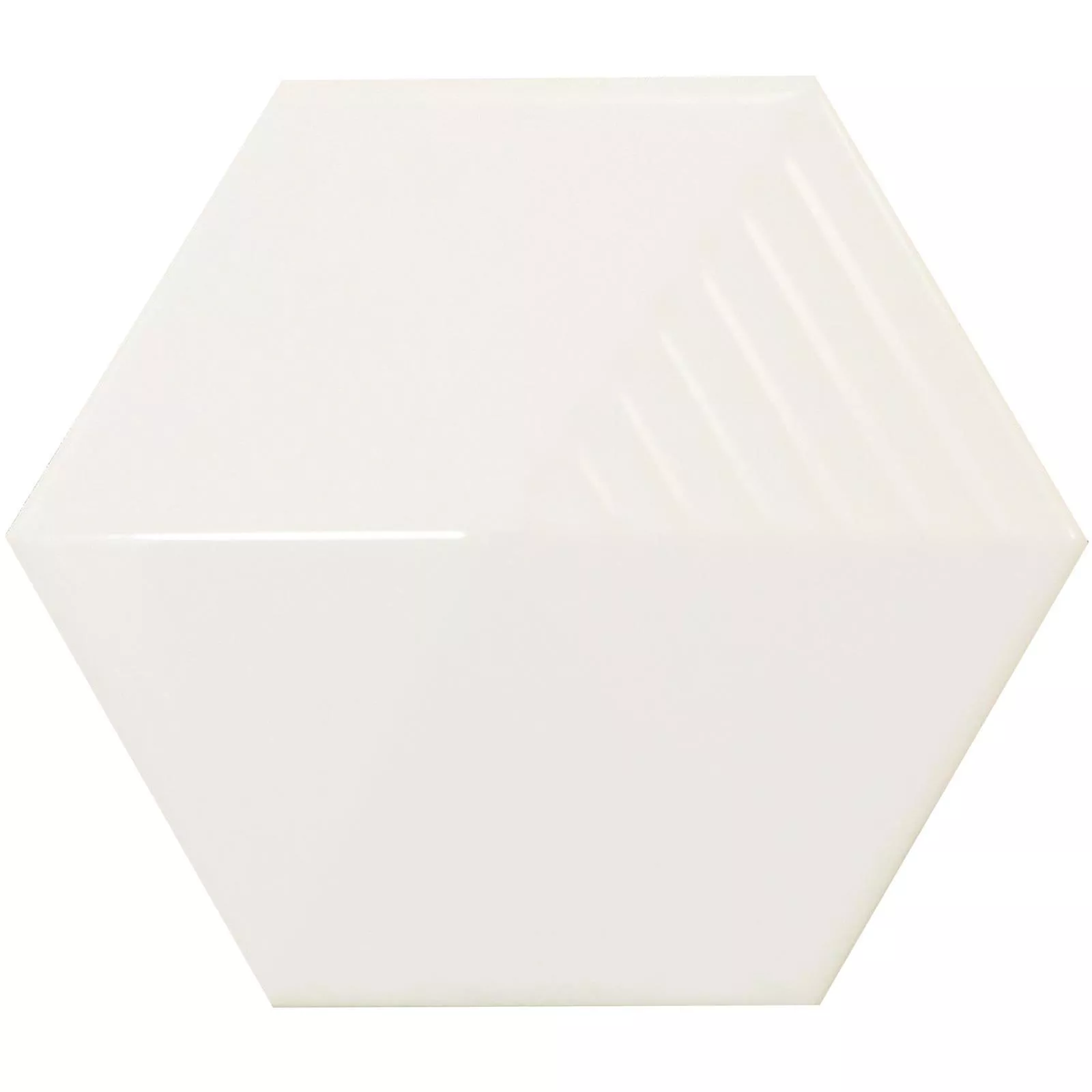 Nástěnné Obklady Rockford 3D Šestiúhelník 12,4x10,7cm Bílá