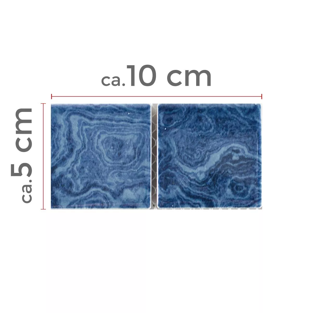 Vzorek Keramika Mozaiková Dlaždice David Modrá Uni
