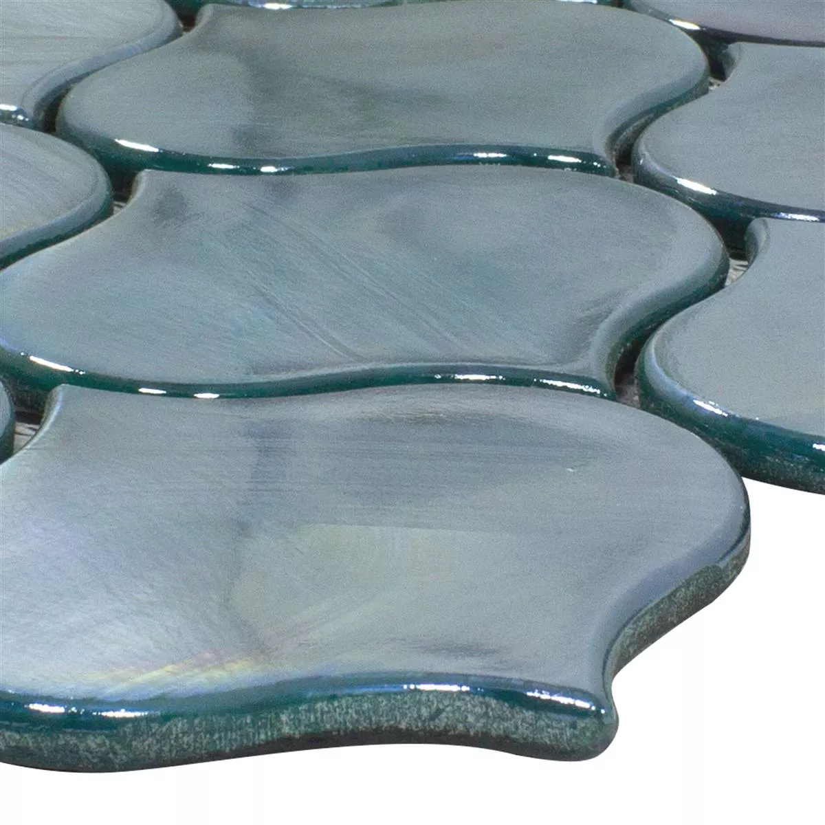 Vzorek Skleněná Mozaika Dlaždice Andalucia Arabesque Mořská Zeleň