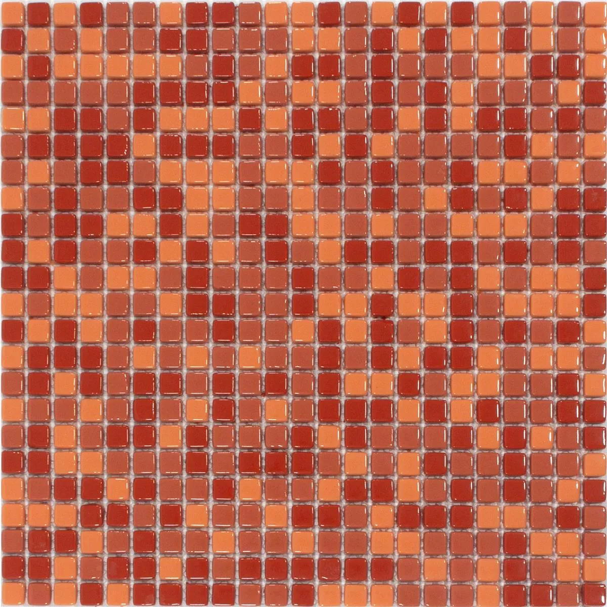 Skleněná Mozaika Dlaždice Delight Červená-Oranžová Mix