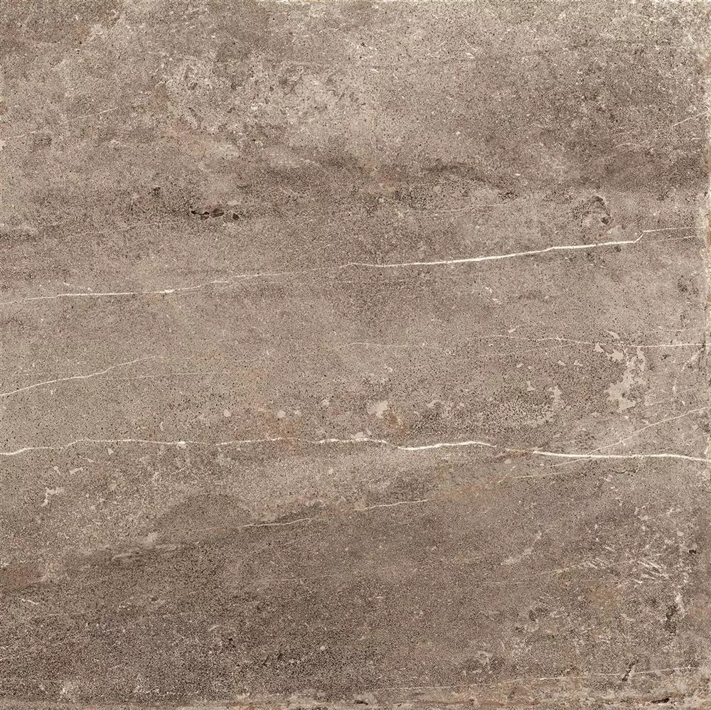 Vzorek Podlahové Dlaždice Detmold Vzhled Přírodního Kamene 60x60cm Hnědá