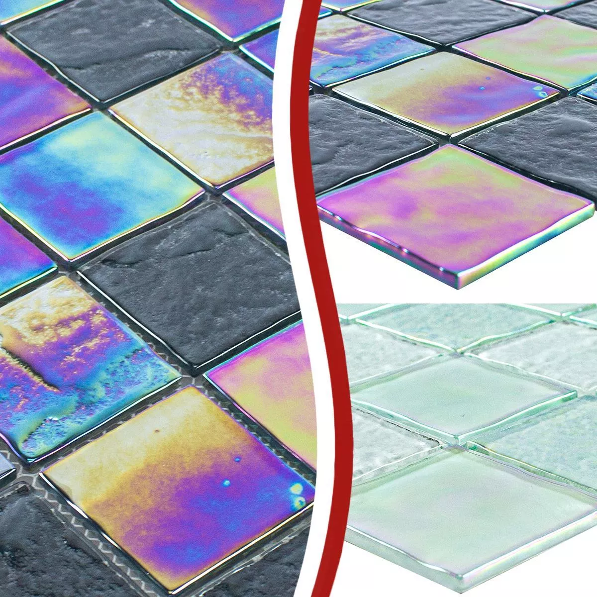 Vzorek Skleněná Mozaika Dlaždice Perleťový Efekt Darwin