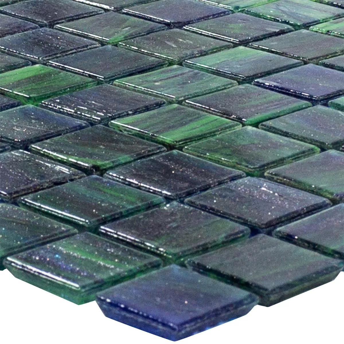 Skleněná Mozaika Dlaždice Catalina Modrá Zelená Mix