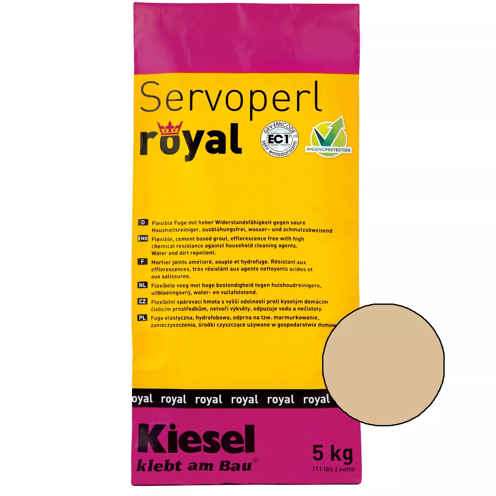 Kiesel Servoperl Royal - Pružný, Vodoodpudivý A Odpuzující Spoj (5KG Safari Sand)