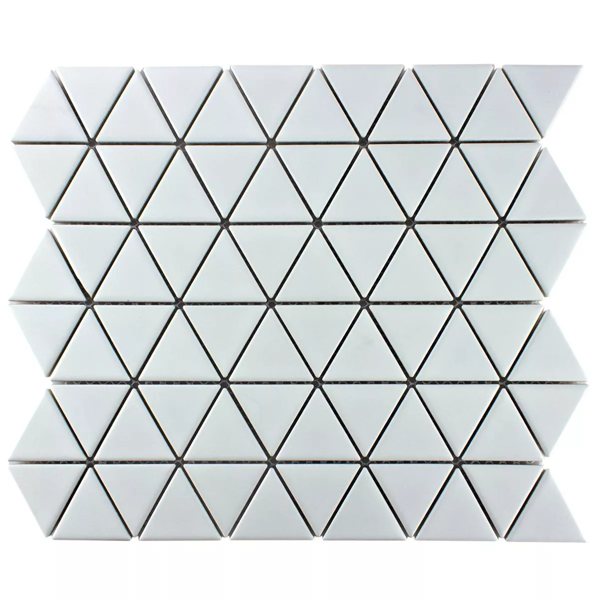 Vzorek Keramika Mozaikové Dlaždice Arvada Trojúhelník Bílá Matný