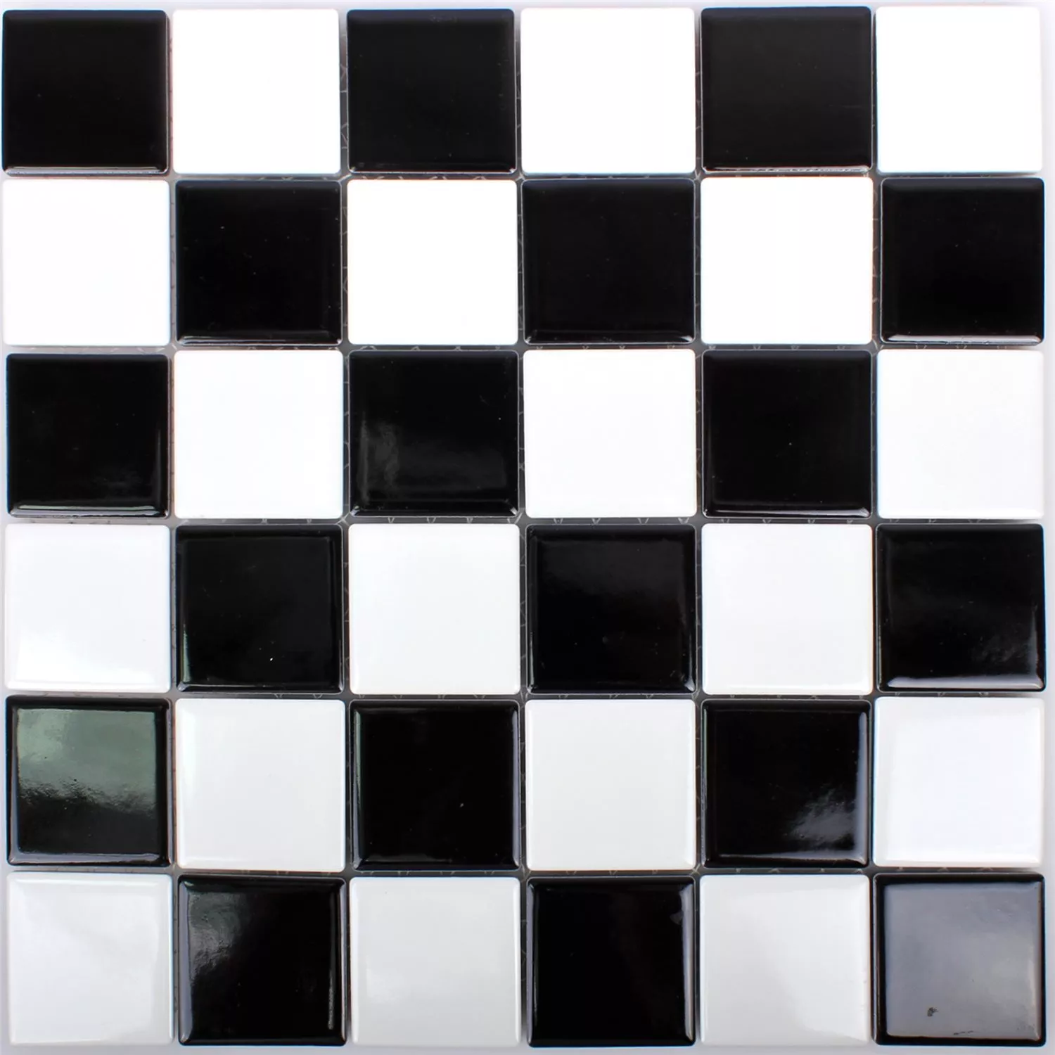 Vzorek Mozaiková Dlaždice Keramika Monte Carlo Černá Bílá