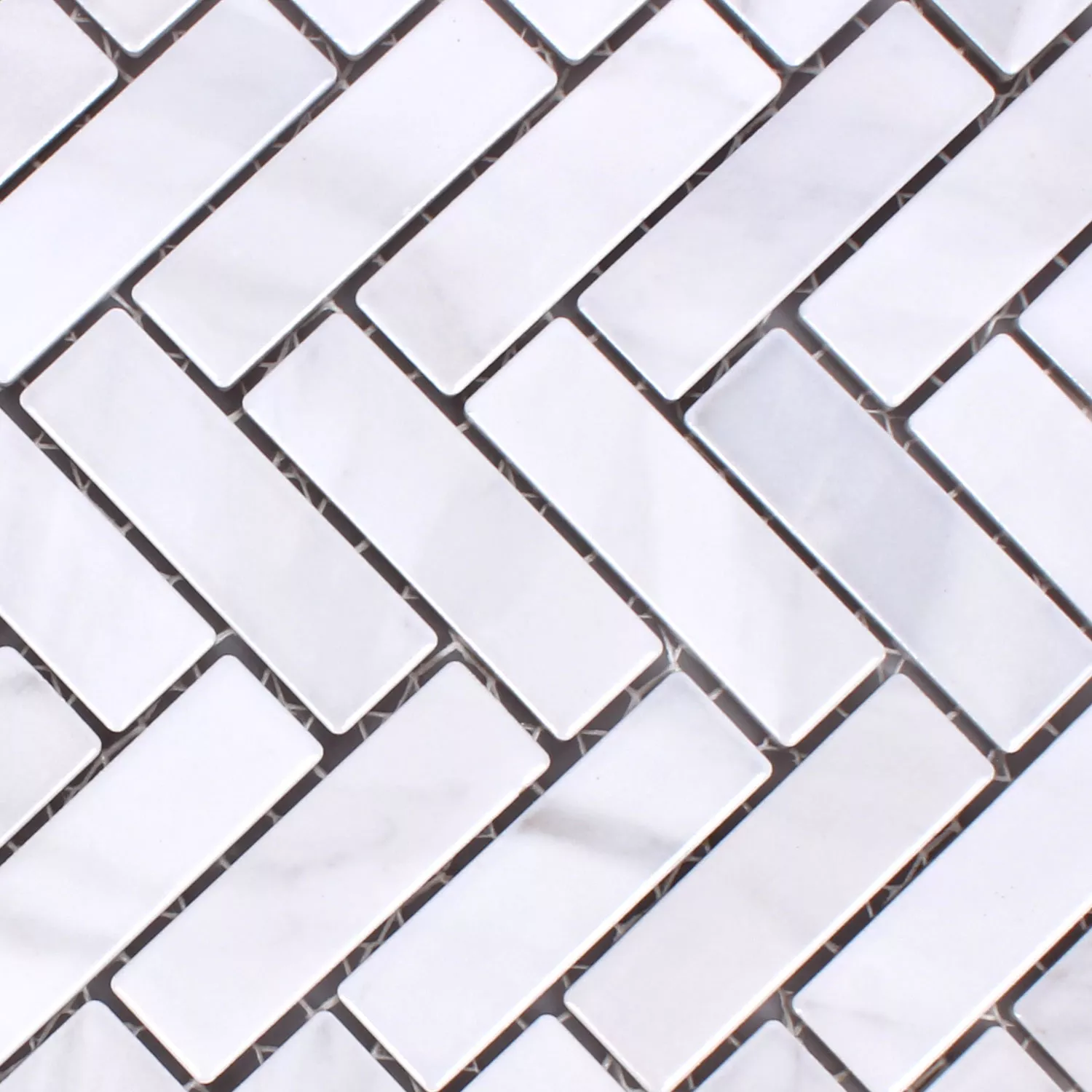 Mozaiková Dlaždice Keramika Rotilia Kámen Vzhled Bílá