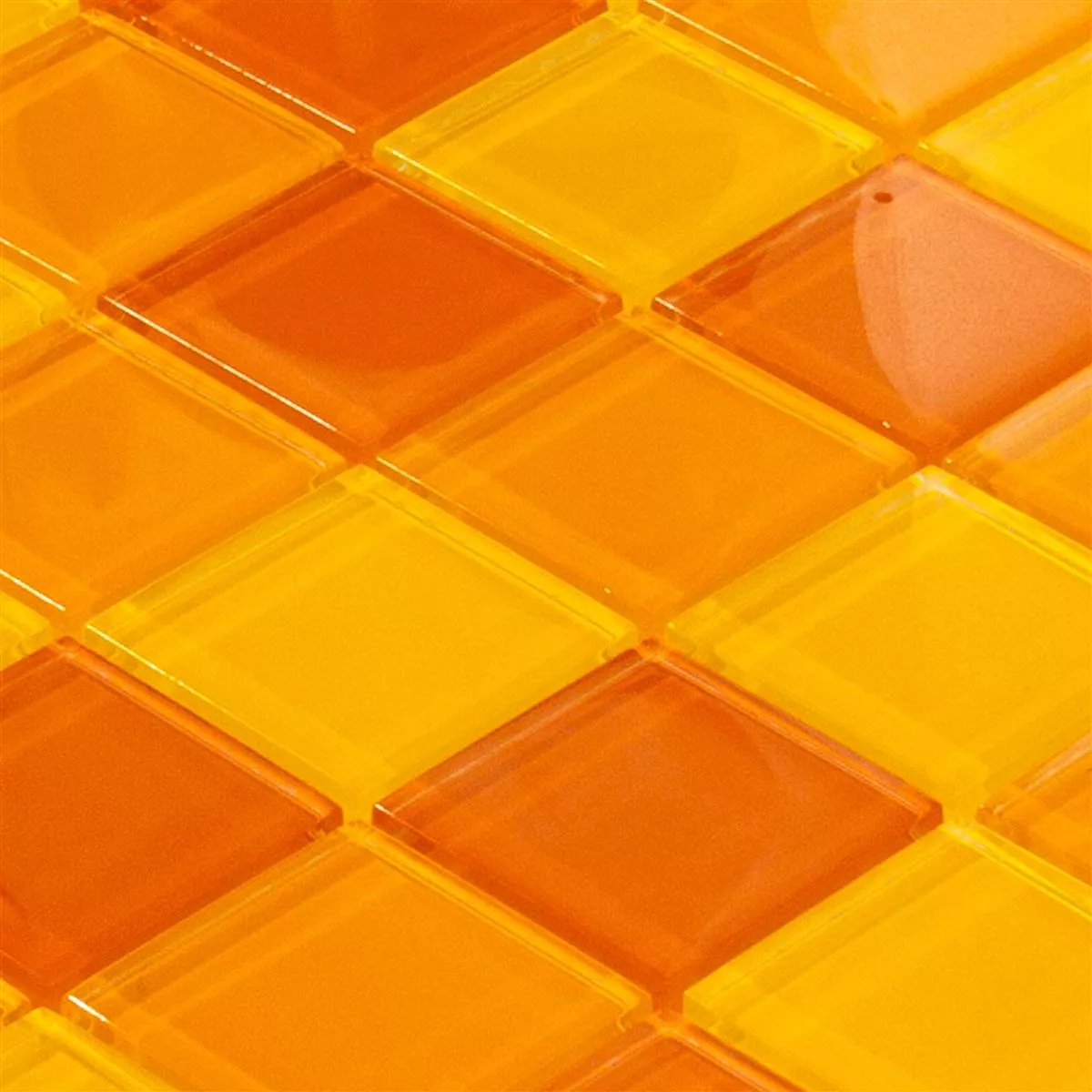Skleněná Mozaika Dlaždice Glasgow Oranžová Mix